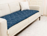 Lacivert Modern Desenli Kanepe Koltuk Örtüsü