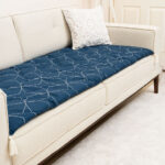 Lacivert Modern Desenli Kanepe Koltuk Örtüsü