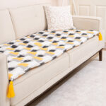 Geometrik Blok Desenli Kanepe Koltuk Örtüsü