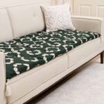 Haki Botanik Desenli Kanepe Koltuk Örtüsü