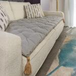 Gri Keten Kanepe Koltuk Örtüsü